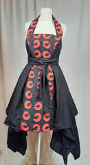 Red And Black Silk Dress