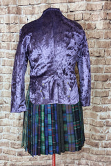 Purple mix kilt and Velvet Jacket