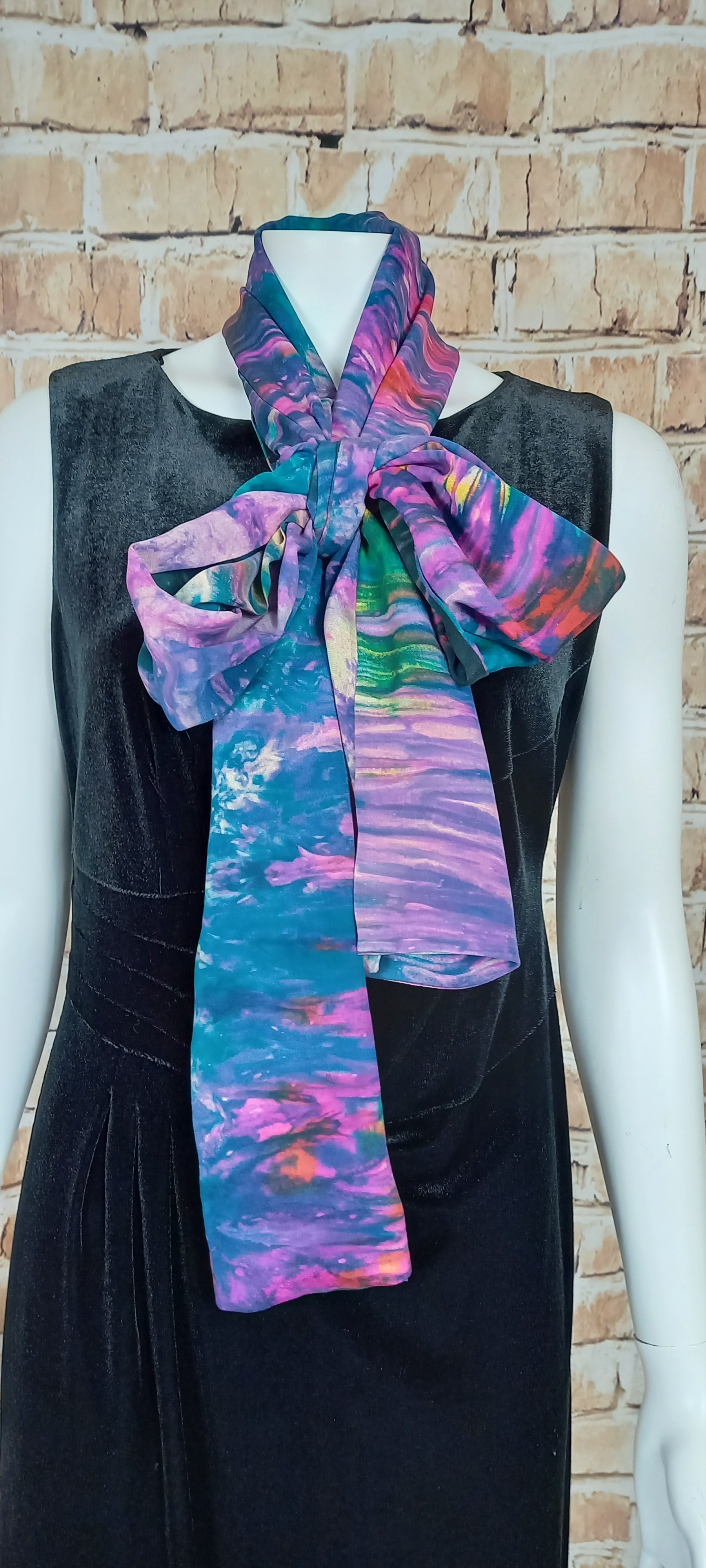 A Silk Tie Dye Scarf
