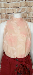 Pale Pink Flower Silk Top