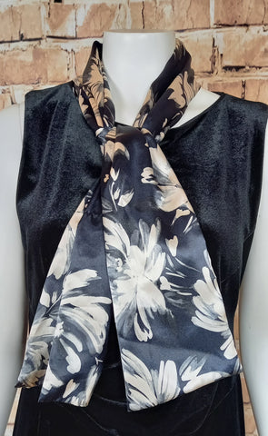 Recycled Monocolour Print Silky Scarf