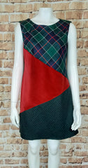 The Corran dress in green tweed